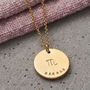 Personalised Large Zodiac Disc Necklace, thumbnail 2 of 8