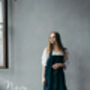 Linen Cross Back Apron | Japanese No Tie Pinafore With Pockets, thumbnail 4 of 12