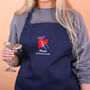 Personalised Mums Gin Love Heart Apron Gift For Her, thumbnail 1 of 2