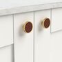 Cowhide Leather Cupboard Door Drawer Knob Handles, thumbnail 4 of 8
