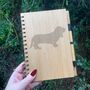 Personalised Basset Hound Dog Engraved Notebook, thumbnail 2 of 2