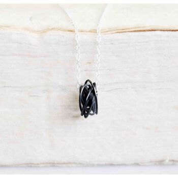Nest Oxidised Silver Necklace, 2 of 3