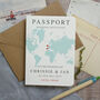 World Map Passport Wedding Invitation, thumbnail 10 of 11