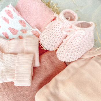 Luxury Hygge Pink Baby Letterbox Hamper, 3 of 6