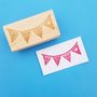 Mini Bunting Rubber Stamp, thumbnail 1 of 4