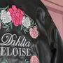 Custom Name Kid Flower Girl Leather Jacket, thumbnail 6 of 7