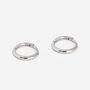 Solid Small Hoop Earrings In Sterling Silver, thumbnail 1 of 6