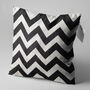 Black And White Zig Zag Soft Pillow Cover, thumbnail 3 of 7