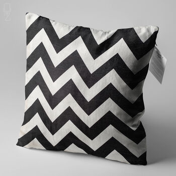 Black And White Zig Zag Soft Pillow Cover, 3 of 7