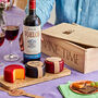 Personalised Rioja And Cheese Wooden Hamper, thumbnail 1 of 4
