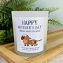 Personalised Mothers Day Sausage Dog Candle, thumbnail 2 of 12