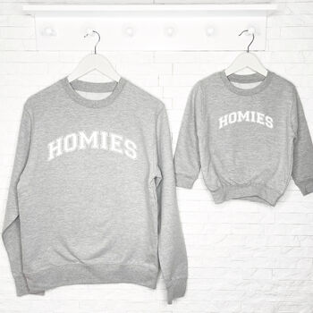 Homies Matching Dad And Child Sweatshirts, 3 of 4