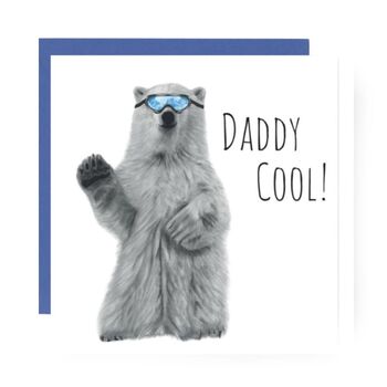 Cool Polar Bear Dad Greeting Card, 2 of 7