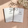 Vow Books Personalised Wedding Vow Cards Cotton Paper, thumbnail 4 of 12