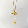 Bee And Amber Drop Necklace, thumbnail 4 of 9