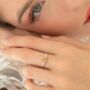 Citrine Five Stone Ring In Sterling Silver And Gold Vermeil, thumbnail 9 of 11