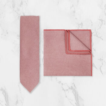 Wedding Handmade 100% Cotton Suede Tie In Pink, 5 of 8