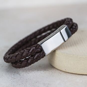 Leather Personalised Men's Bracelet, 6 of 12
