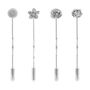 Flower Twist Tie Pins – Silver/Gold/Rose Gold, thumbnail 6 of 11