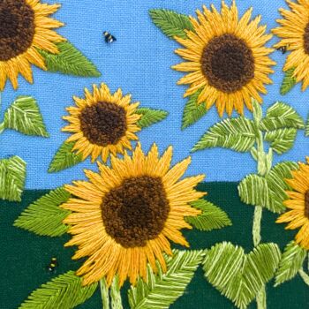 Sunflower Embroidery Kit, 4 of 9