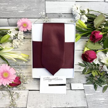 Wine Wedding Tie Set, 7 of 10