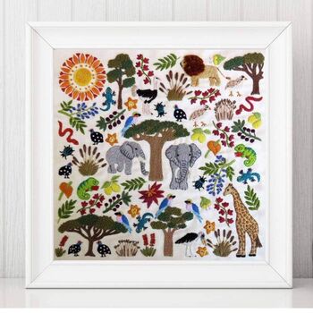 African Savanna Hand Embroidery Pattern Digital Product, 5 of 5