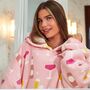 Giant Thick Fluffy Prosecco Hoodie Blanket, thumbnail 3 of 5