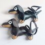 Faux Leather Sausage Dog Bag Charm, thumbnail 1 of 4