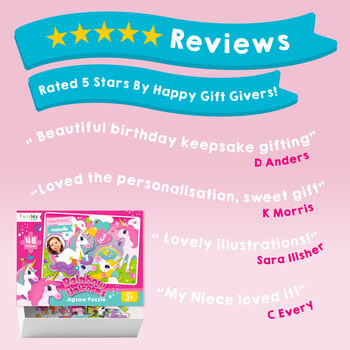 Personalised Rainbow Unicorn Birthday Jigsaw Puzzle, 6 of 11