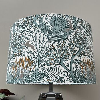 Wilderwood Teal Woodland Rabbit Lampshades, 3 of 9