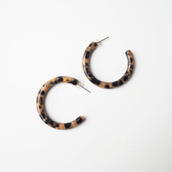 Karamell Slim Hoop Earrings, 4 of 6