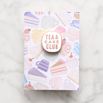 'Tea And Cake Club' Enamel Pin, 2 of 6