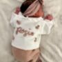 Personalised White Frill Name Cardigan,Baby Gift, thumbnail 7 of 7