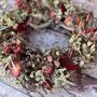 Autumnal Cottage Style Dried Flower Wreath, thumbnail 1 of 12