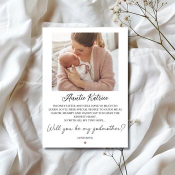 Godmother Photo Proposal Card, Godparents Proposal Photo Card, Godfather Proposal, 3 of 9