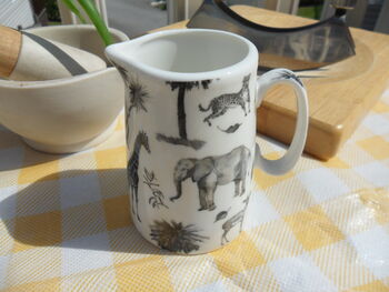 Cream Jug In Black Safari Design, 2 of 8