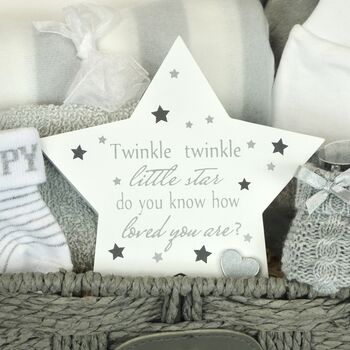 Twinkle Twinkle Little Star New Baby Gift Set Hamper, 5 of 8