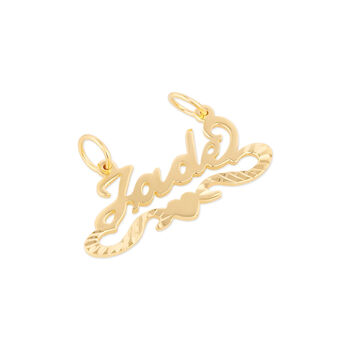 Personalised Script Heart Name Pendant Charm, 5 of 10
