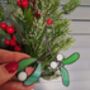 Glass Mistletoe Christmas Ornaments Gifts, thumbnail 2 of 4