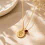 Personalised Double Sides Engrave Necklace Birthstone, thumbnail 3 of 12