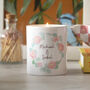 'Peonies' Personalised Wedding Or Engagement Candle, thumbnail 1 of 3