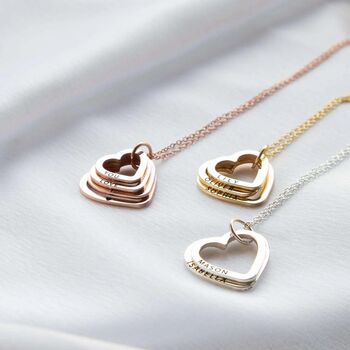 Engraved Heart Family Name Necklace, 8 of 9