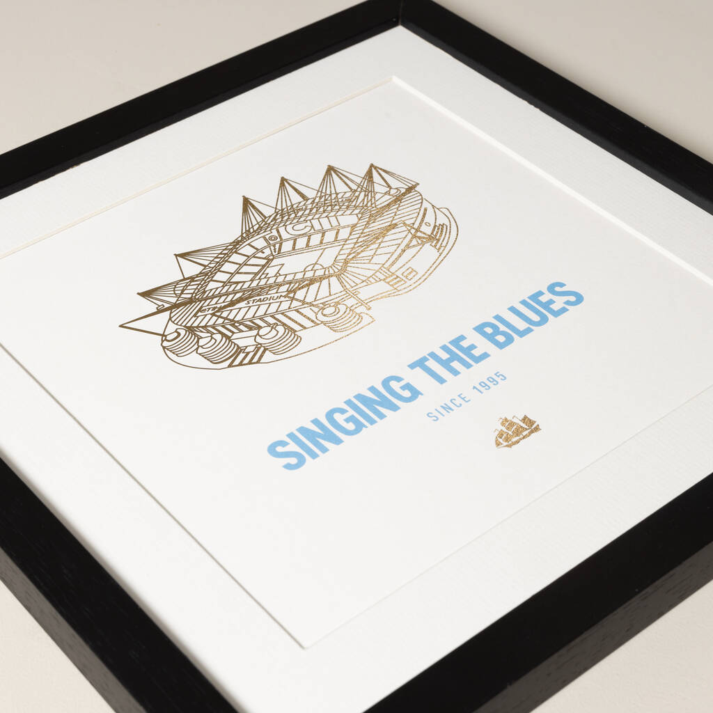 Manchester City F.C Wall Art By Twist Stationery | notonthehighstreet.com