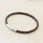 Mens Personalised Leather Bracelet, thumbnail 2 of 9