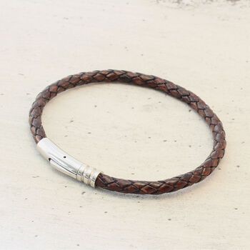 Mens Personalised Leather Bracelet, 2 of 9