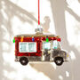 Glass Mobile Home Christmas Tree Decoration, thumbnail 1 of 3