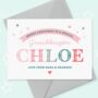 Cute Personalised Granddaughter Christmas Card, thumbnail 1 of 3