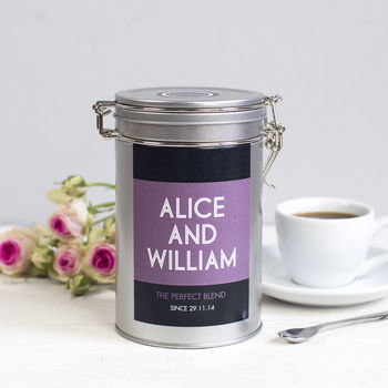 Personalised Couples Coffee Gift In Tin, 2 of 6