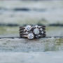 Diamond Stacking Rings In Recycled 18ct White Gold, thumbnail 3 of 5