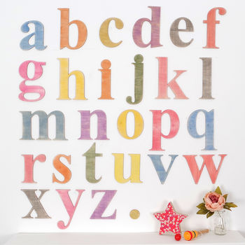 Hand Stained Wooden Alphabet Rainbow Letters, 2 of 9